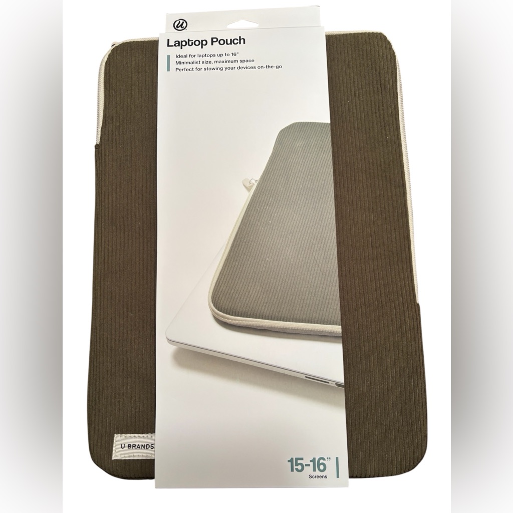 U Brands Olive Laptop Pouch Fits Up To 16 New
